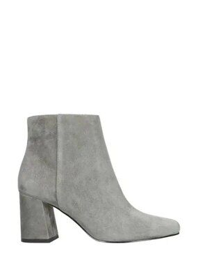 120$ Bella Vita Wilma Suede Block Heel Square Toe Ankle Bootie Size 9  M US Gray